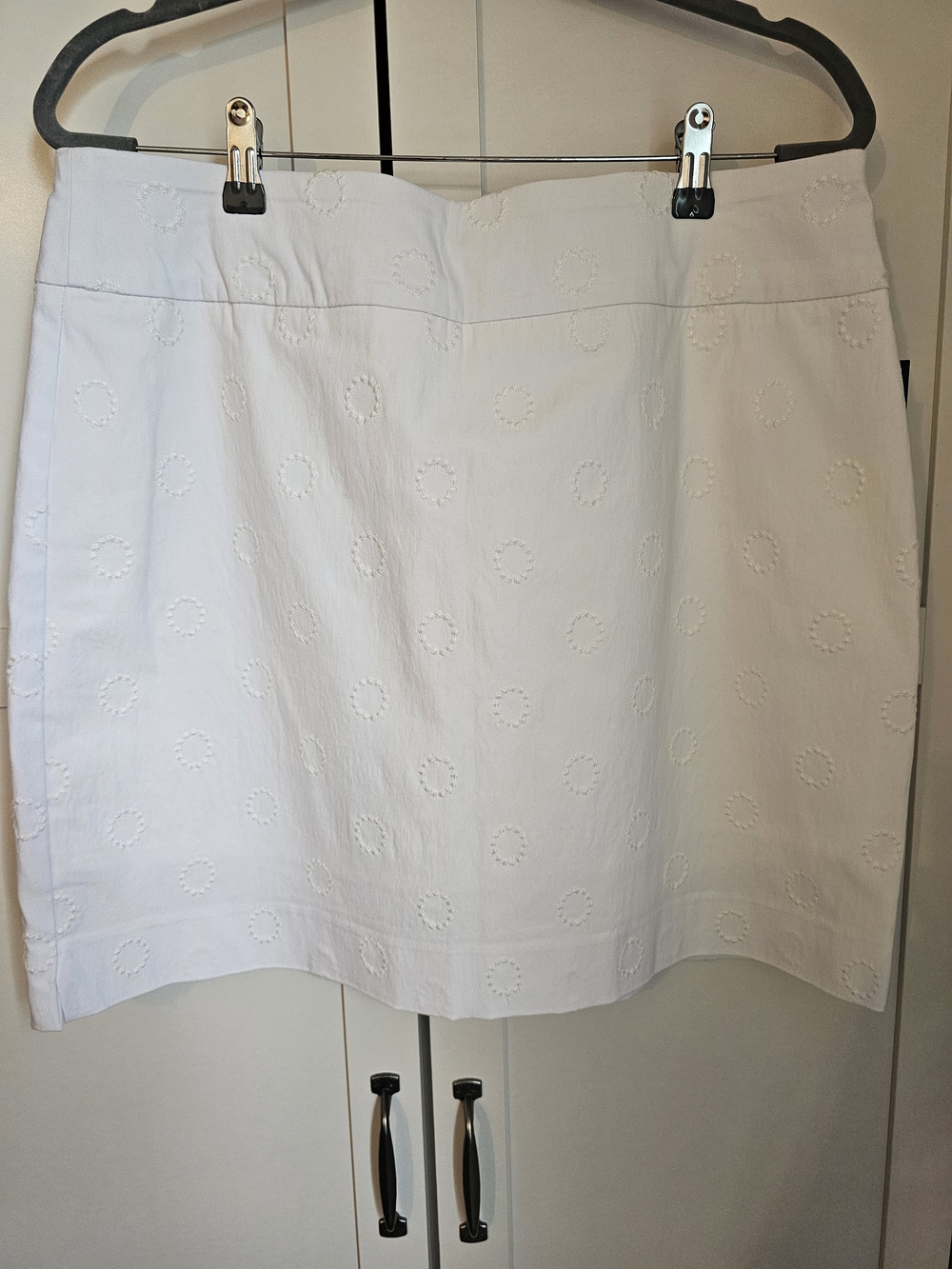 NWT Charter Club Cambridge Embroidered Circle Eyelet Skort White - Size 14